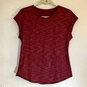 Lululemon Lost In Pace Short Sleeve In Heathered Deep Rouge